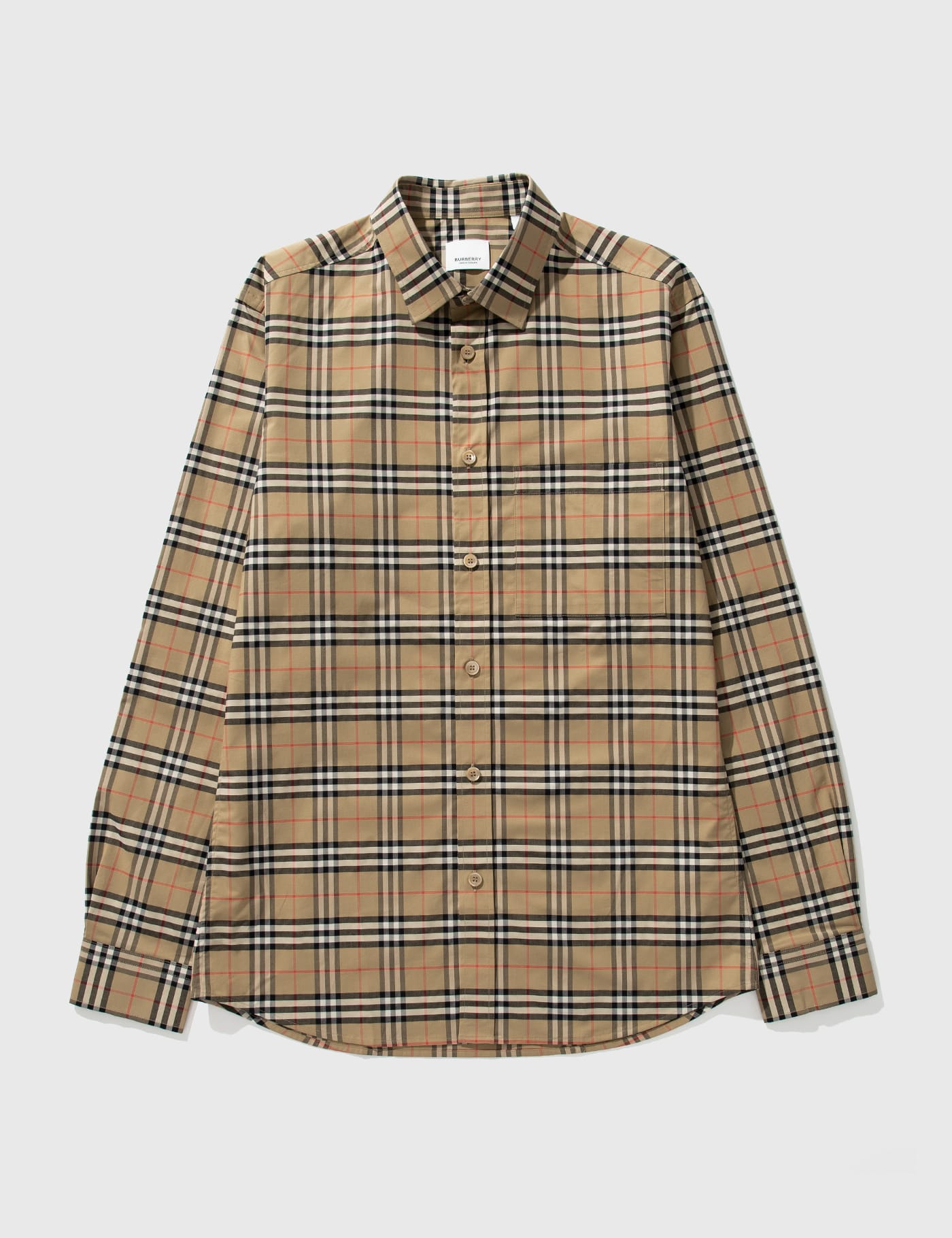 Burberry - Small Scale Check Stretch Cotton Shirt | HBX - Globally