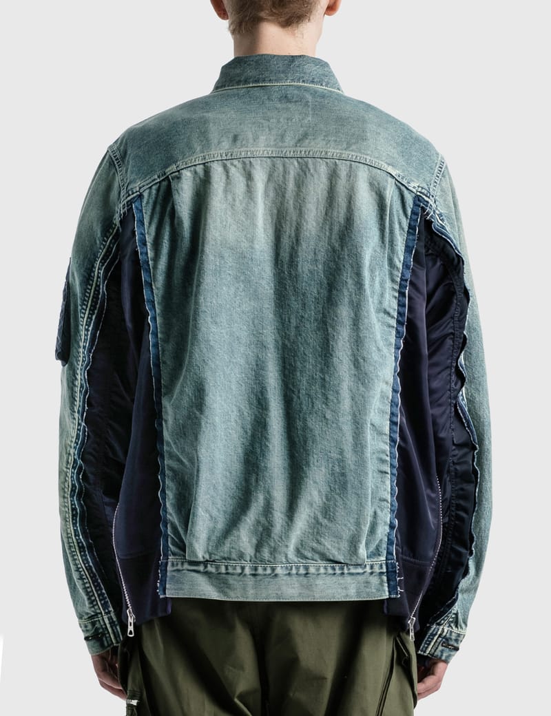 Sacai - Denim MA-1 Jacket | HBX - Globally Curated Fashion and