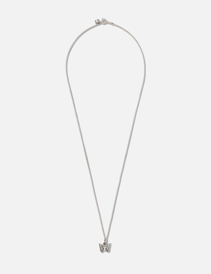 Needles Pendant - 925 Silver - Butterfly logo pendant in 925