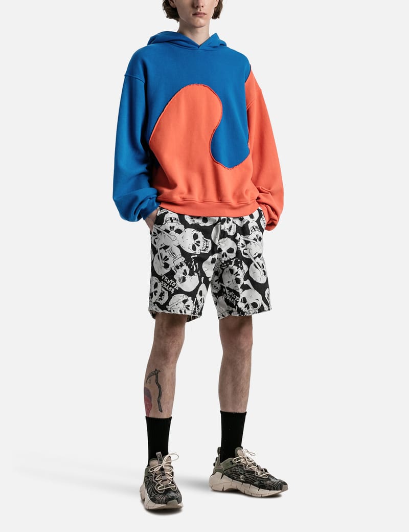ERL - UNISEX SWIRL FLEECE HOODIE JERSEY | HBX