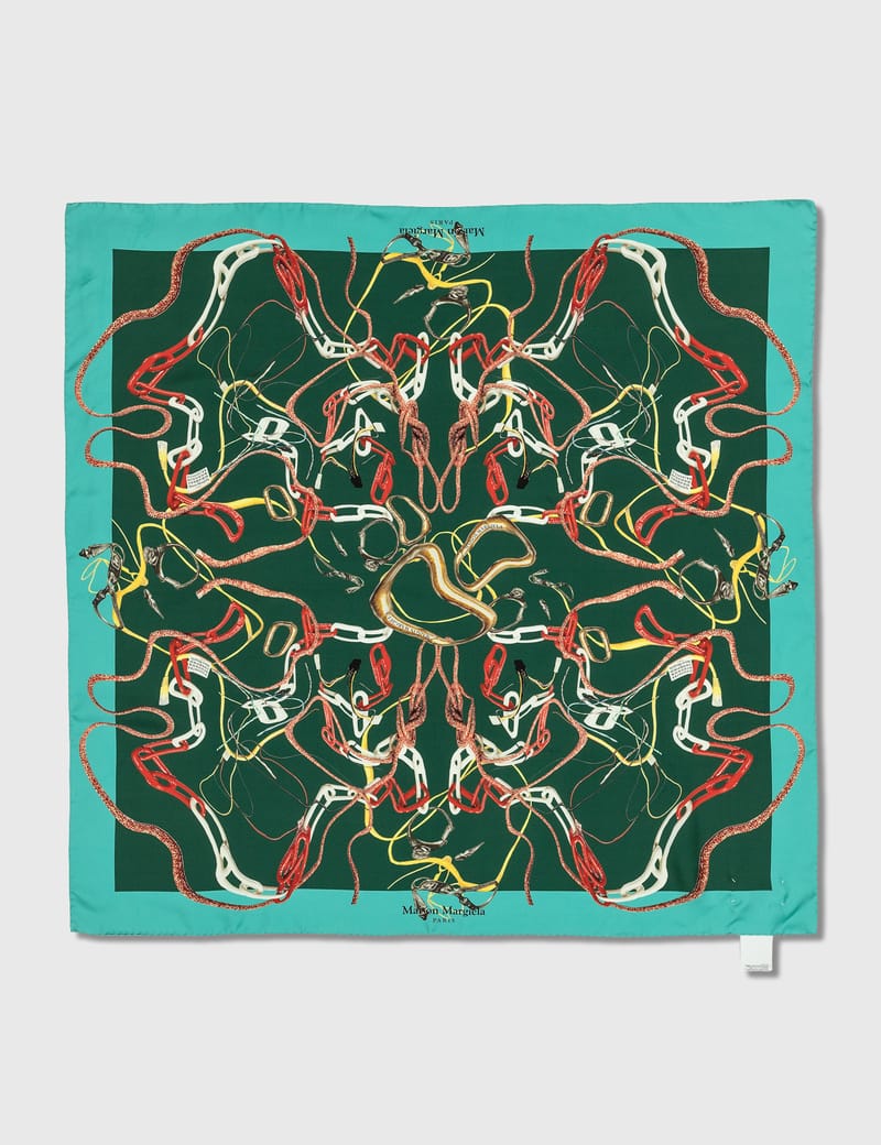 スカーフ MAISON MARGIELA Printed silk-twill scarf Maison Margiela - Printed Silk Twill Scarf | HBX - Globally