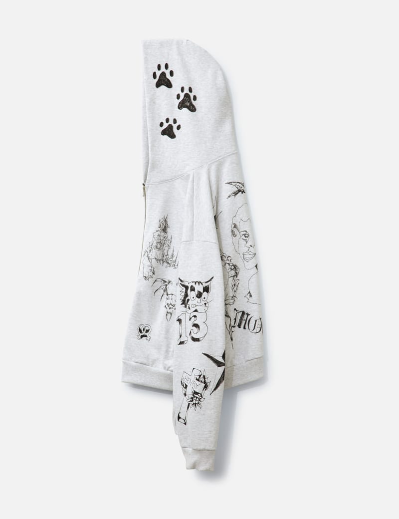 [Basketcase]SAILOR, zip hoodie/HEATHER GRAY    要在庫確認 Basketcase - Sailor Zip Hoodie | HBX - Globally Curated