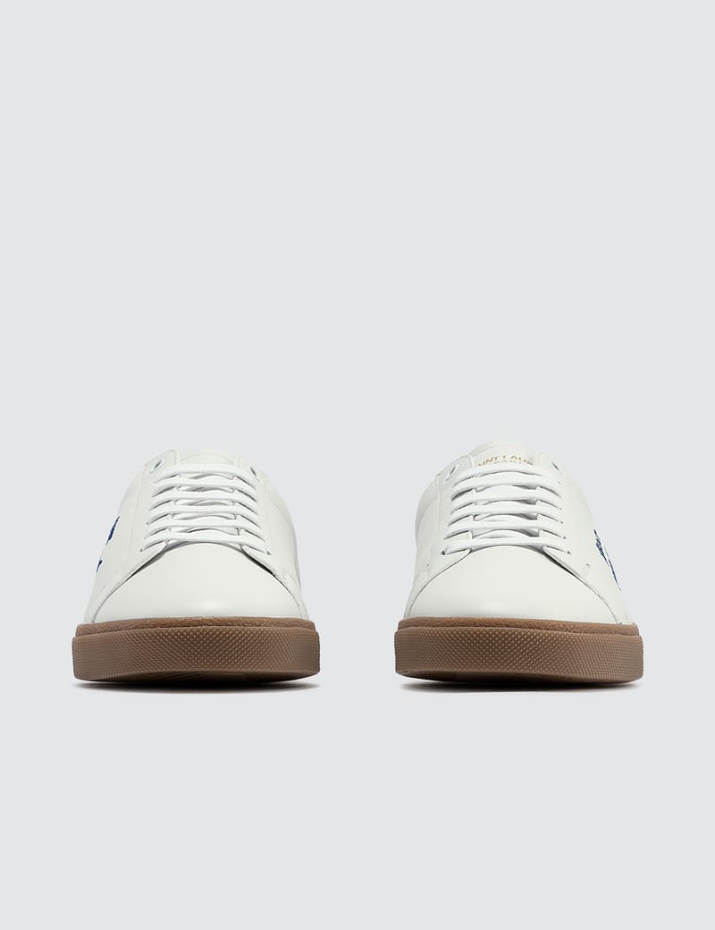 Saint Laurent SL06 Court Classic レザースニーカー Saint Laurent Court Classic SL/06 Embroidered Low Top
