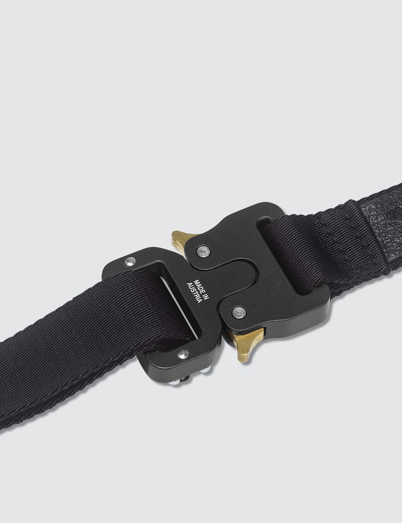 1017 ALYX 9SM Black ナイロンベルト AL YX 1017 9SM Nylon Canvas Safety Buckle Belt Metal Button