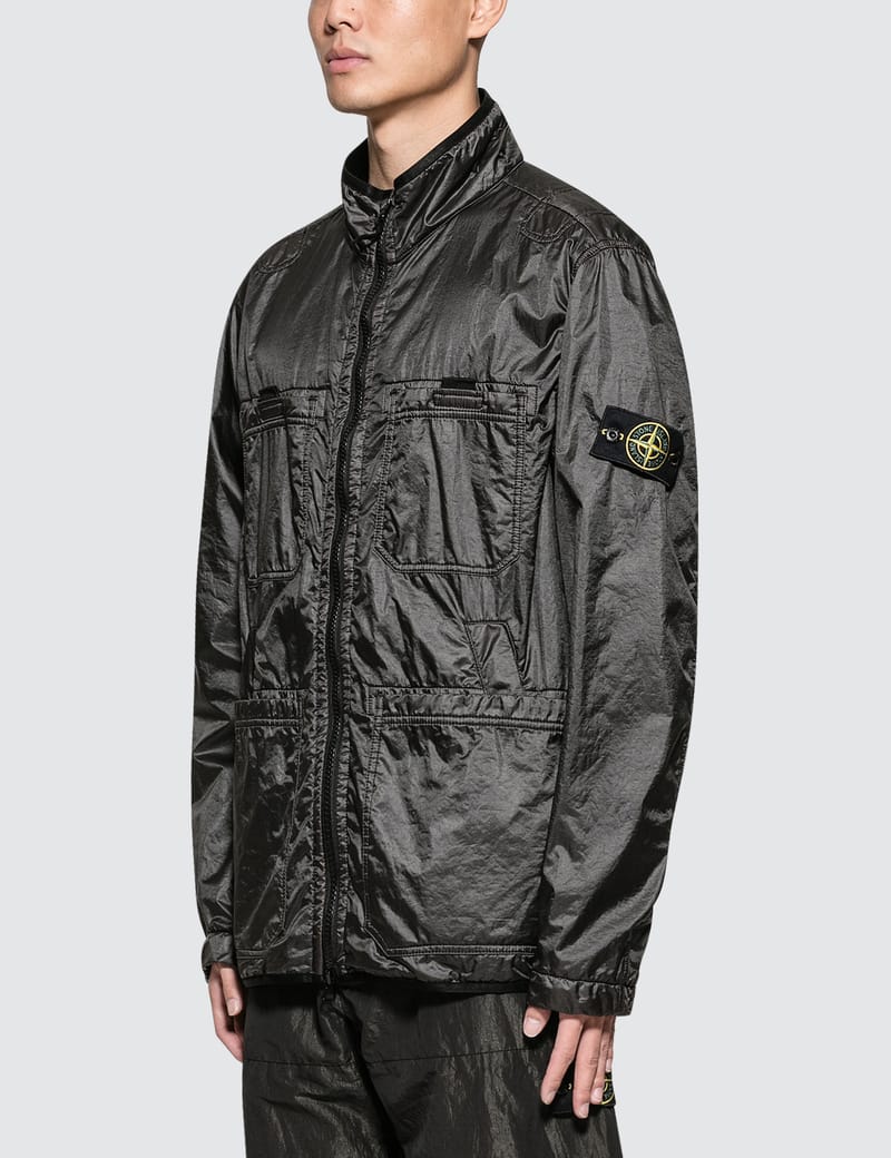 Stone island lamy shop flock jacket black