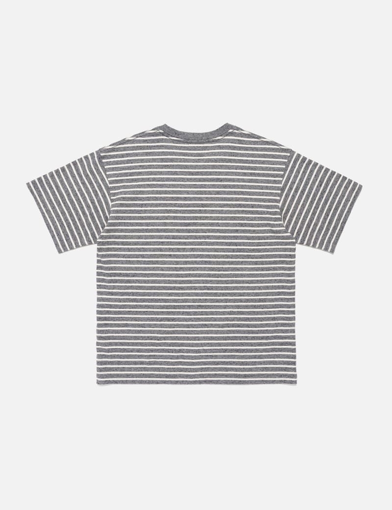 HUMAN MADE STRIPED PACK T-SHIRT グレー　Lサイズ Human Made Heart Striped T-Shirt - Lightweight cotton tee with