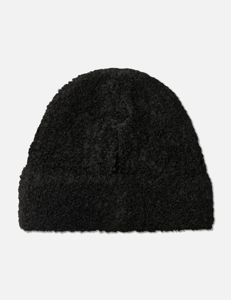 MM6 Maison Margiela Logo Beanie - ロゴパッチが映える黒の折り返し