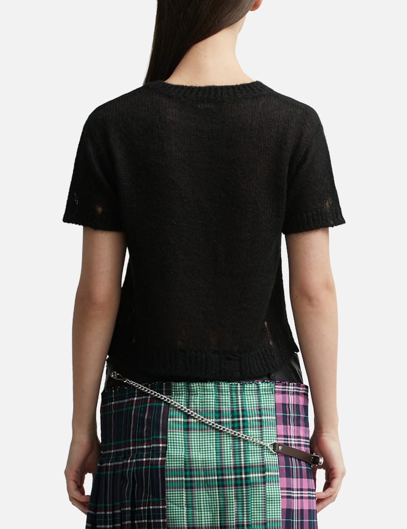 Acne Studios Long Sleeve Knit Top in Seagrass Green | FWRD