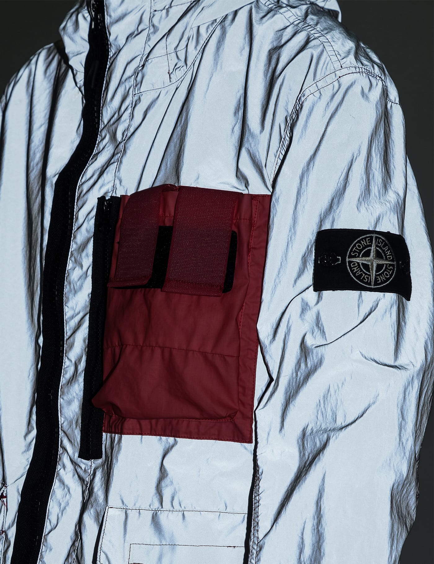 Stone Island - Garment Dyed Plated Reflective Jacket | HBX 