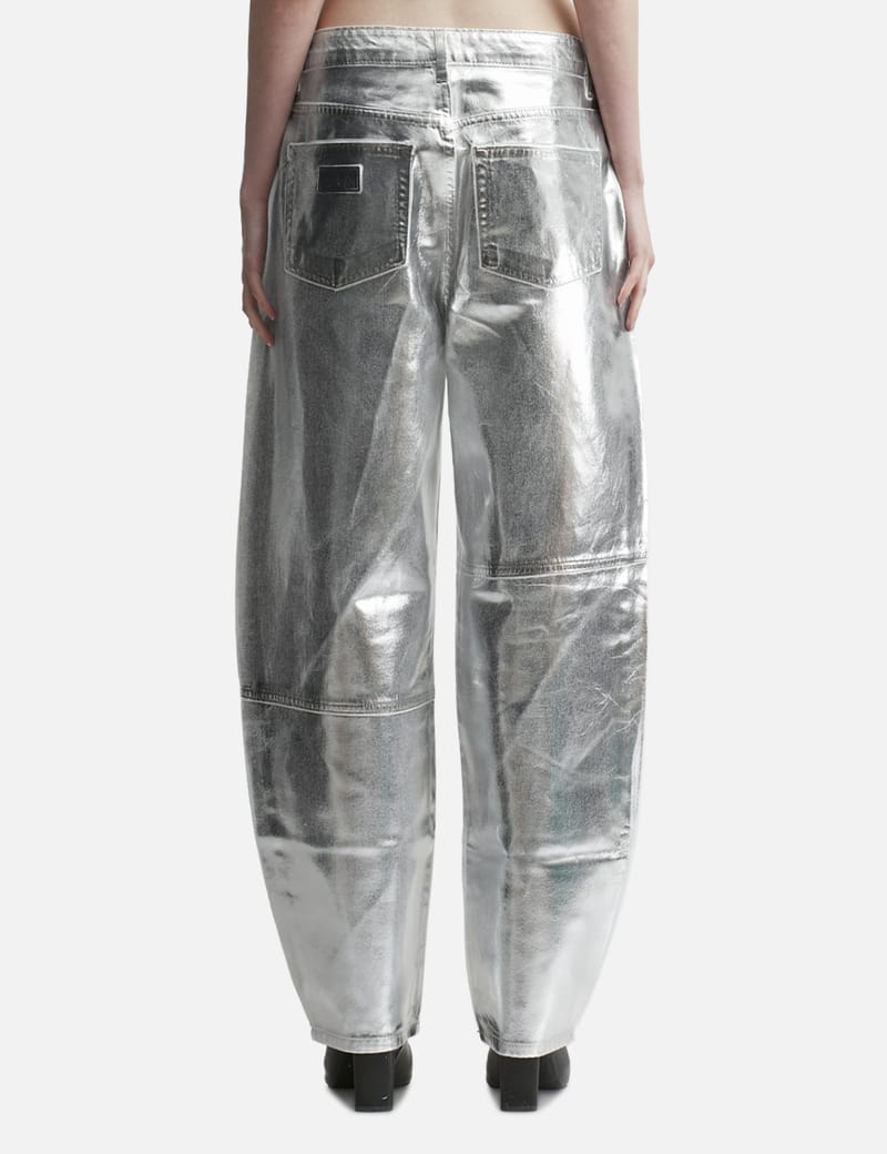 Ganni - Silver Foil Stary Jeans | HBX - Globally Curated Fashion