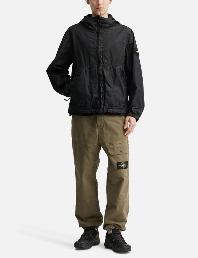 Stone Island Organic-Look Nylon Panama-TC Hooded Jacket - Textured