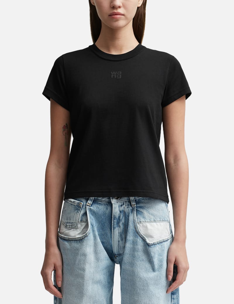 T By Alexander Wang - Puff Logo Shrunken T-Shirt | HBX - Globally