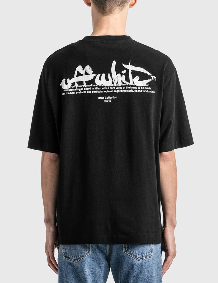 Offwhite Paint Script Over Skate Short Sleeve Tshirt In Black ModeSens