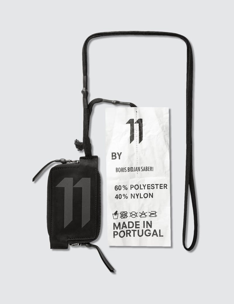希少 11 by BORIS BIDJAN SABERI neck wallet Used 11 By BBS Boris Bidjan Saberi Leather Wallet Black | eBay
