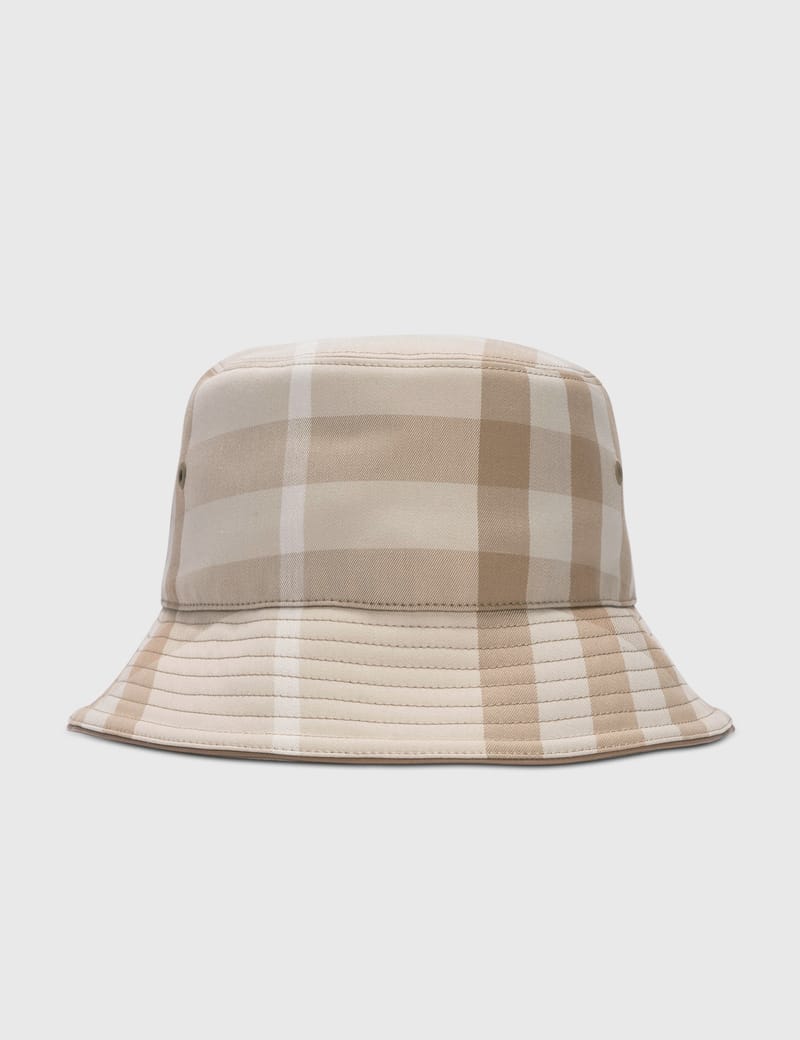 ファッション雑貨・小物その他 BURBERRY BIAS CHECK COTTON BLEND BUCKET HAT 5045705545987_MAIN_13a1e59121_
