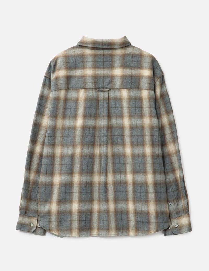 COOR - Ombre Flannel One Pocket Checkered Shirt | HBX