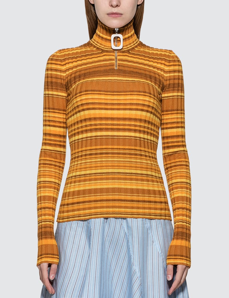 JW Anderson - JWA Neckbang Rib Jumper | HBX - Globally