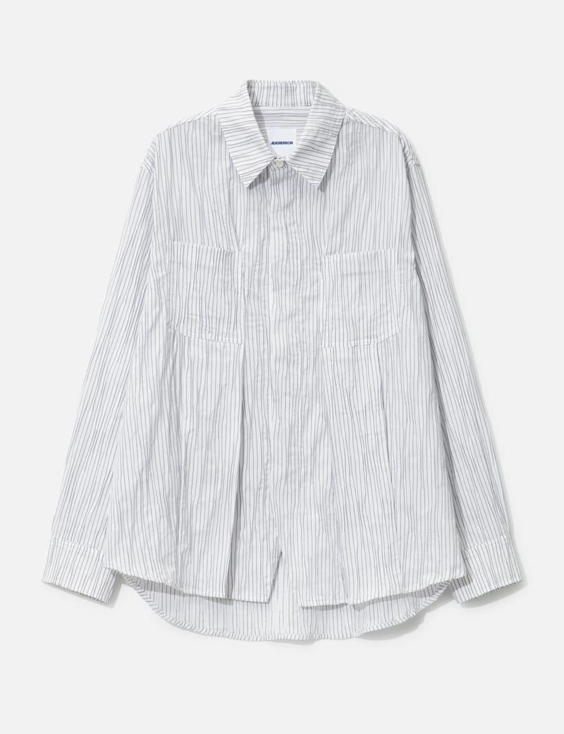 Ader Error - Pleat Detail Stripe Long Sleeve Shirt | HBX