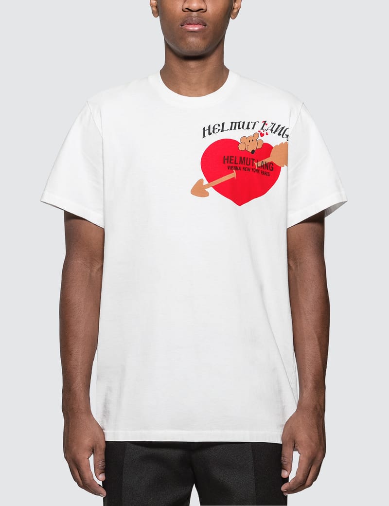 Helmut Lang Heart Print T Shirt HBX Globally Curated Fashion