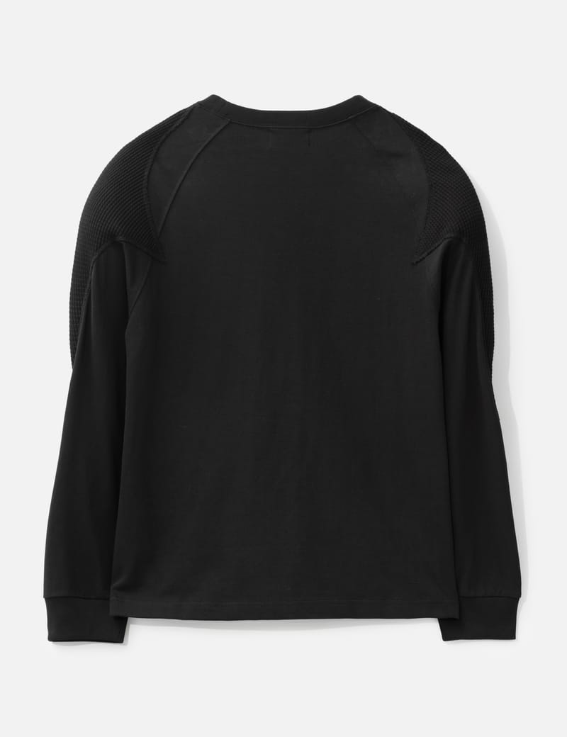 THUG CLUB T-Padded Long Sleeve - Slim cotton top with shoulder