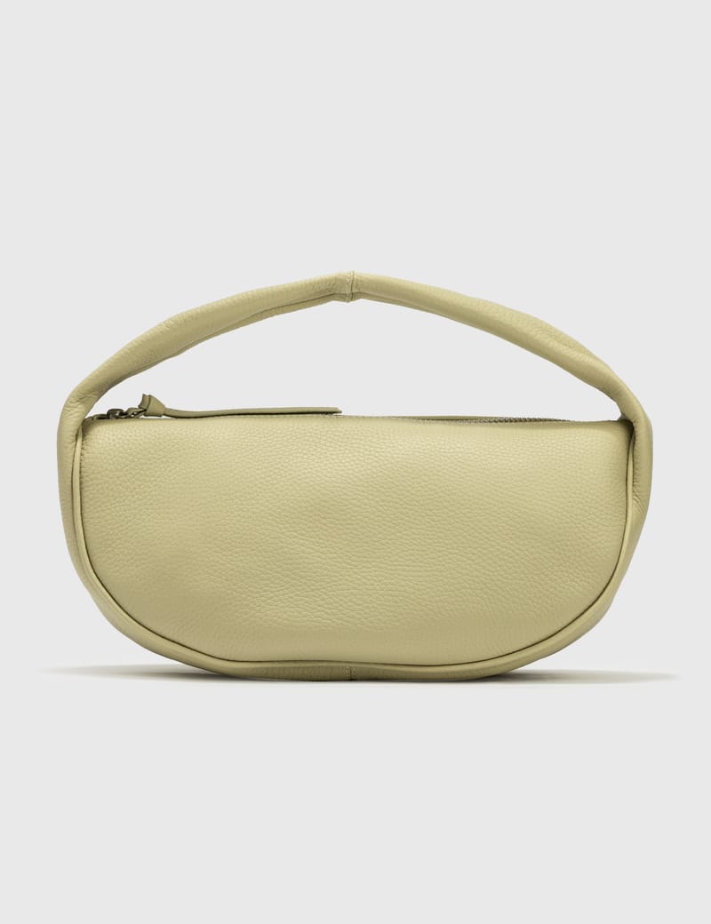 BY FAR Cush Olive Flat Grain Leather Bag HBX Globally