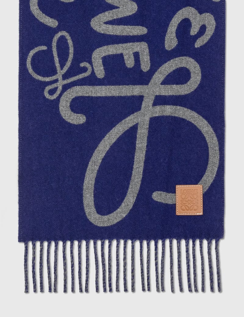 LOEWE ネイビー マフラー MAISON KITSUNE' - MAISON KITSUNE メゾンキツネ LM06201WA0018