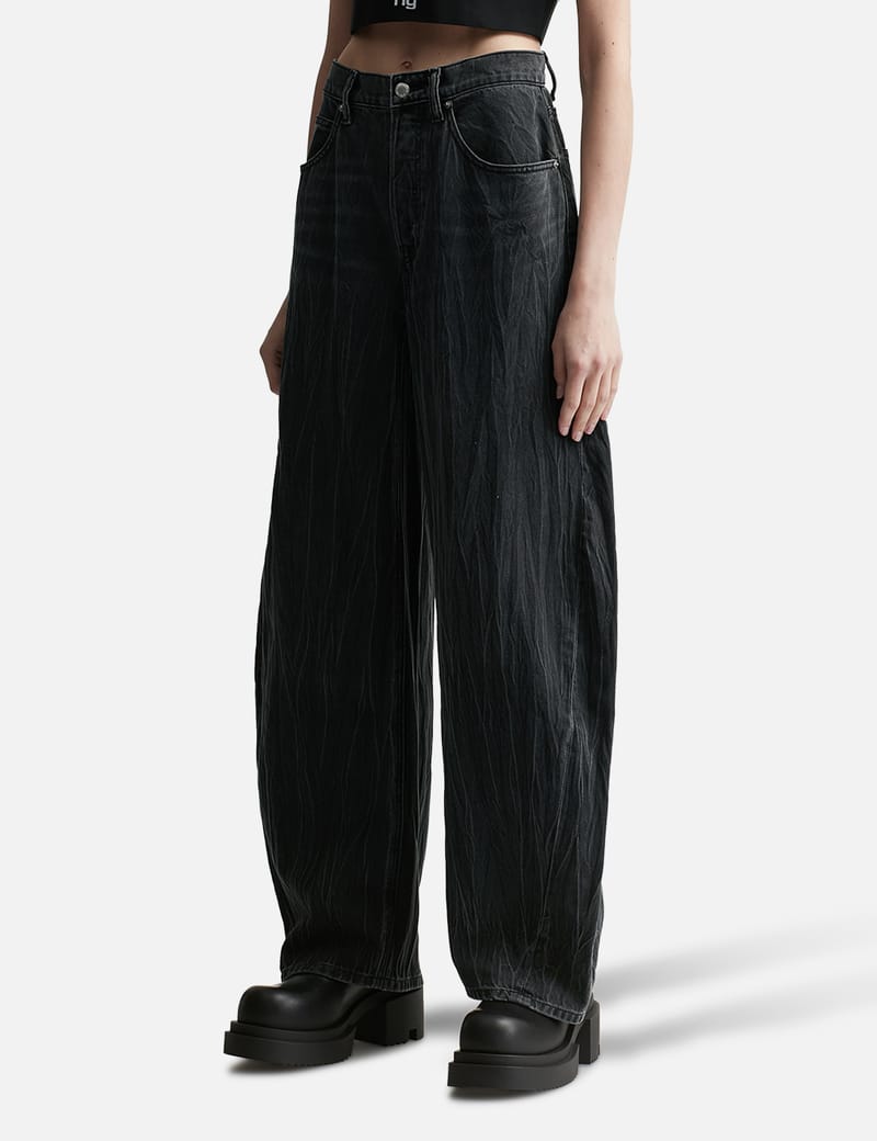 T By Alexander Wang - Oversized Rounded Low Rise Jeans In