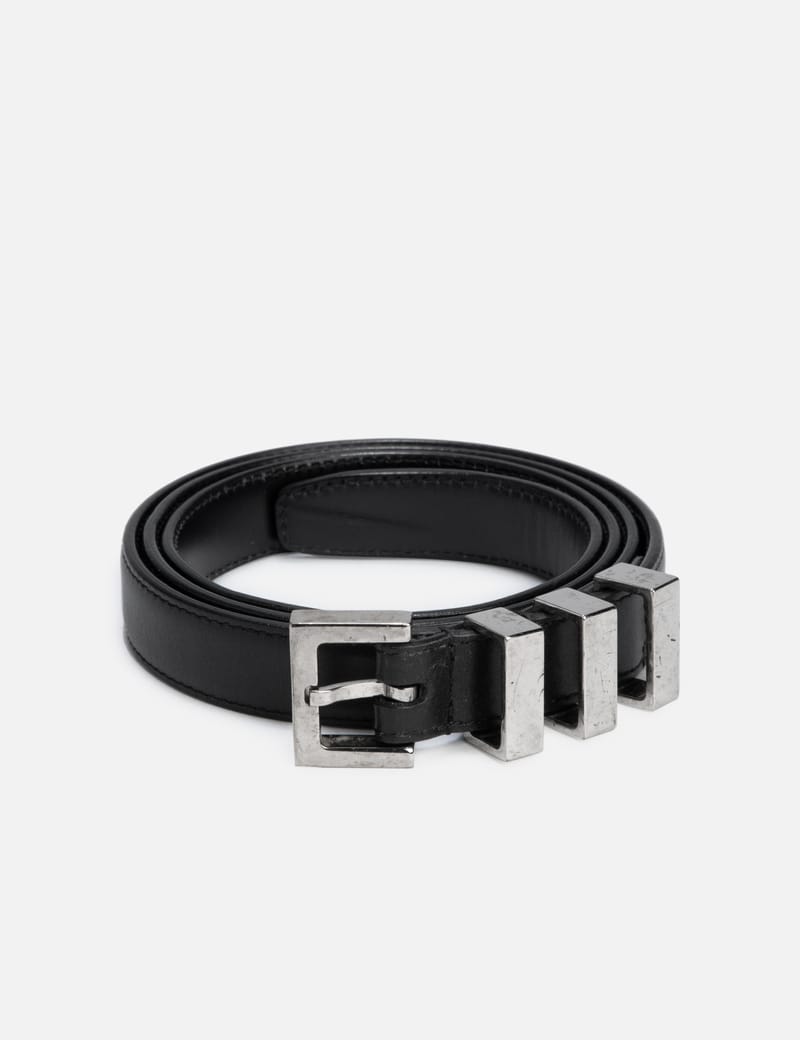 saint laurent paris 3連ベルト　三連ベルト　エディ期 サンローランパリ 3連バックルベルト 90 saint laurent paris