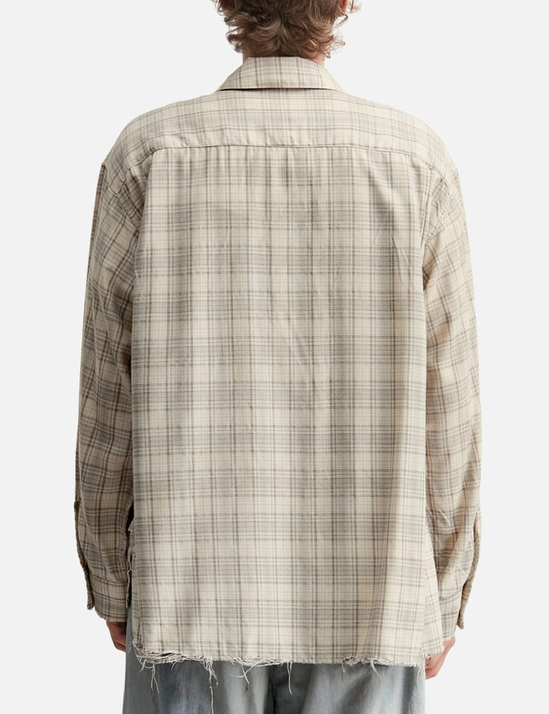 ANCELLM - Aging Rayon Check Shirt | HBX