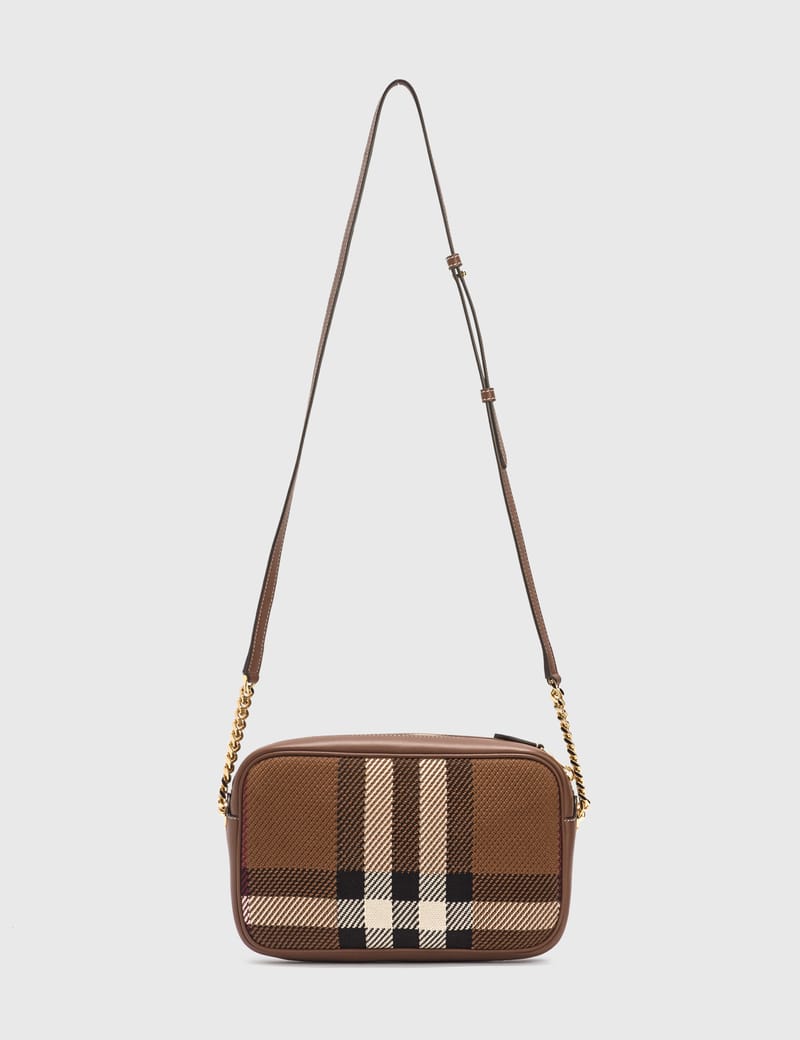 Burberry check camera online bag