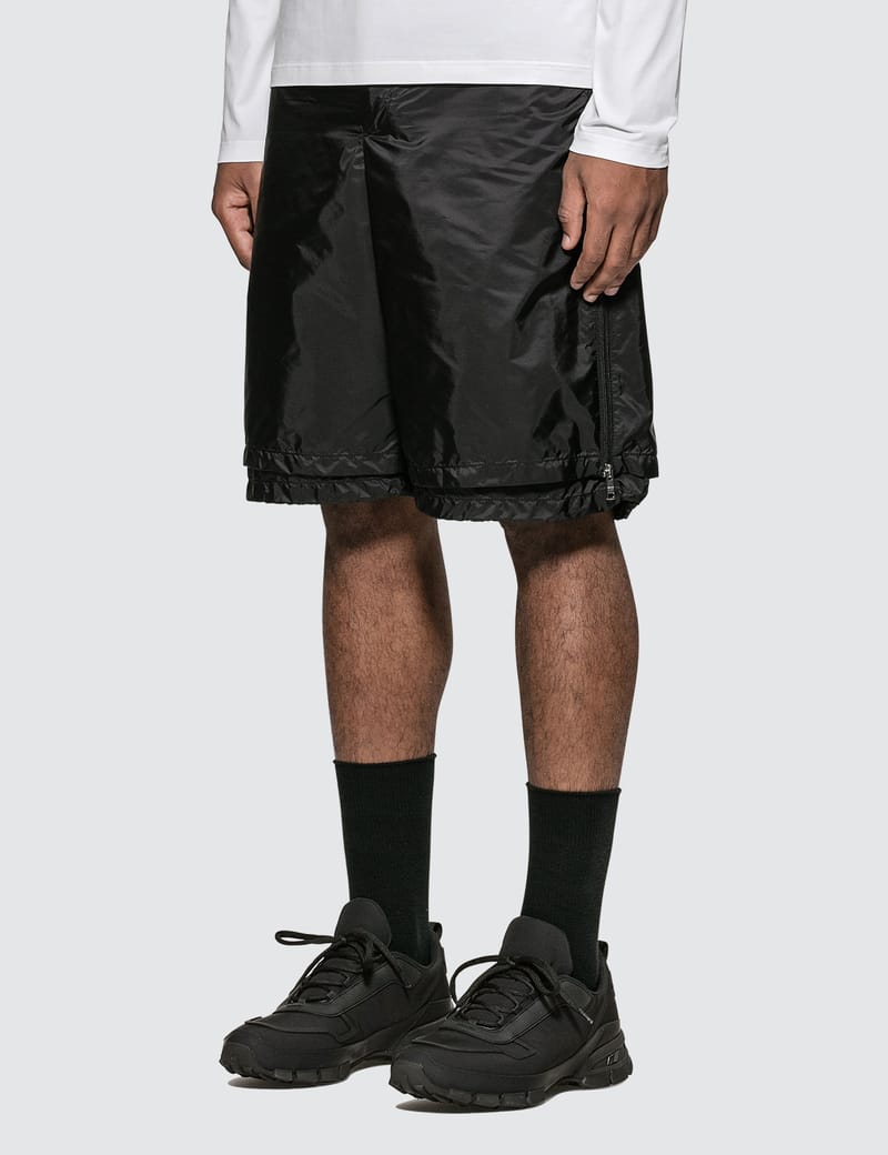 Prada - Side Zip Detail Nylon Shorts | HBX - ハイプビースト 
