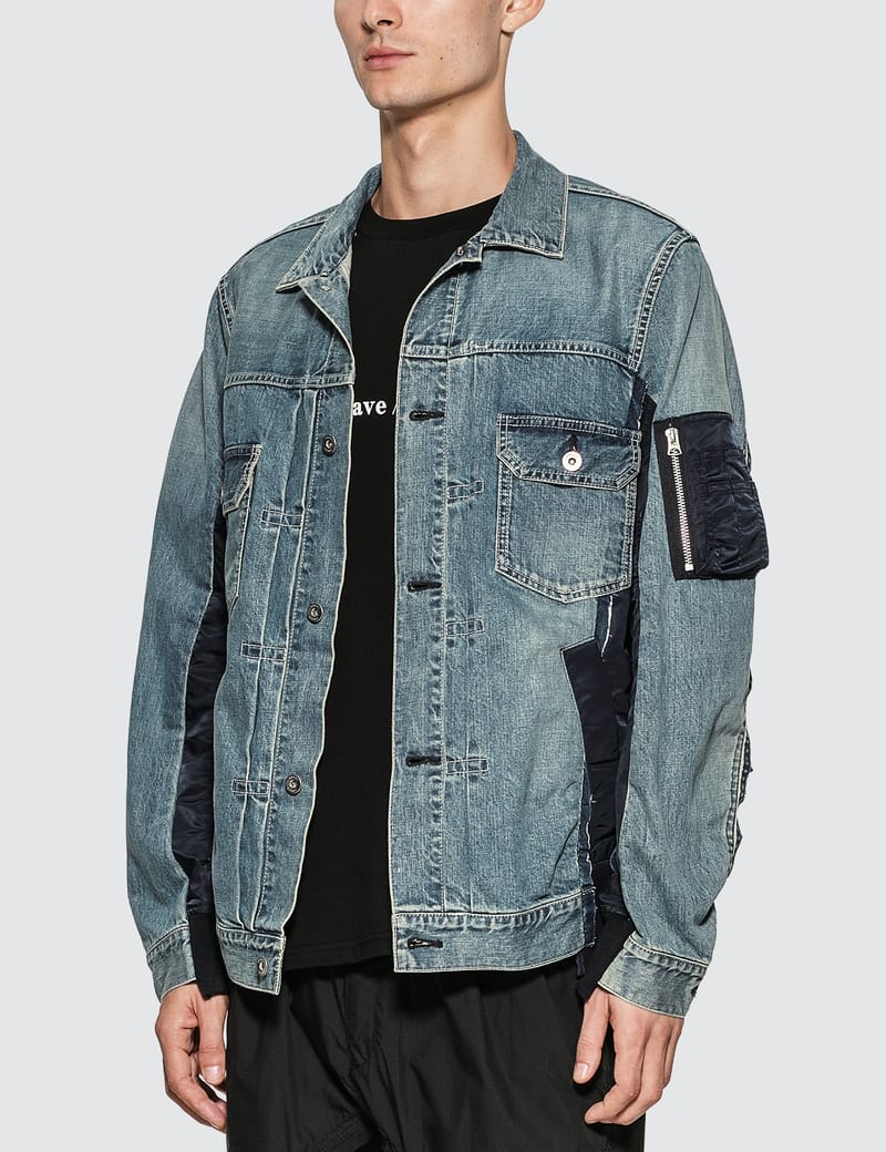 Sacai - MA-1 Denim Jacket | HBX - Globally Curated Fashion and