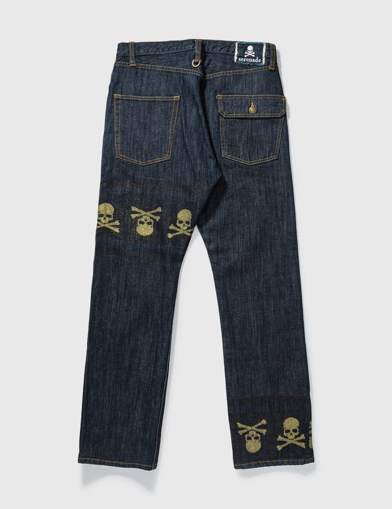 Mastermind Japan - Mastermind Japan Unwashed Gold Skull Jeans