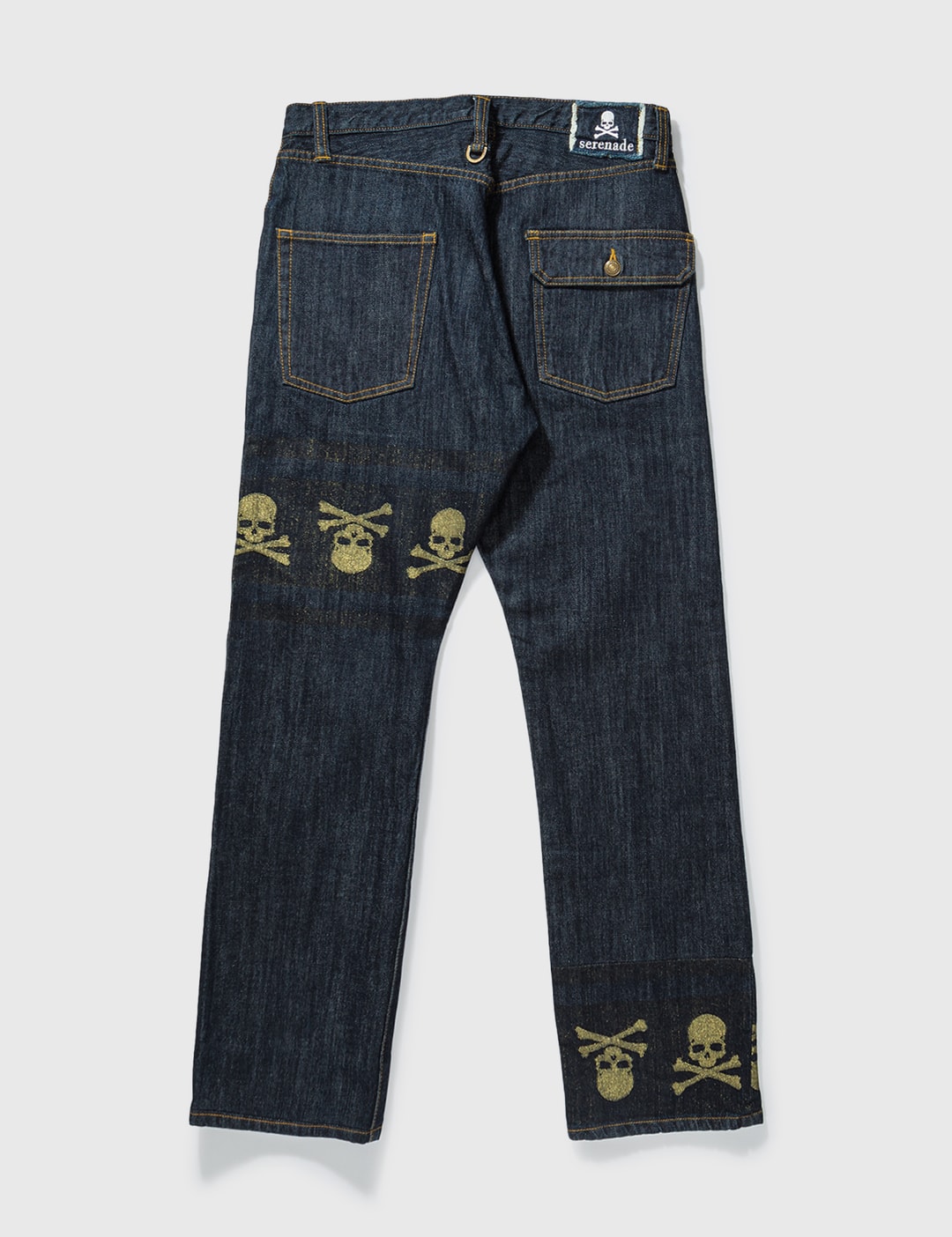 Mastermind Japan - Mastermind Japan Unwashed Gold Skull Jeans | HBX ...