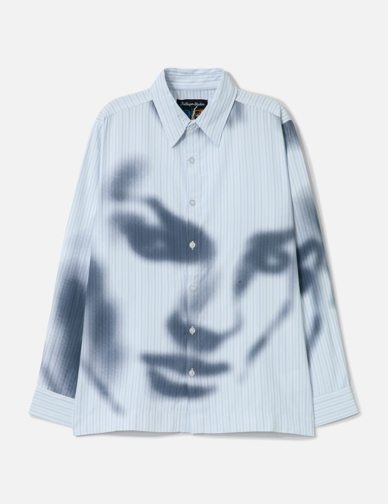 Acne Studios カートゥーンプリント ストライプシャツ M Acne Studios カートゥーンプリント ストライプシャツ M