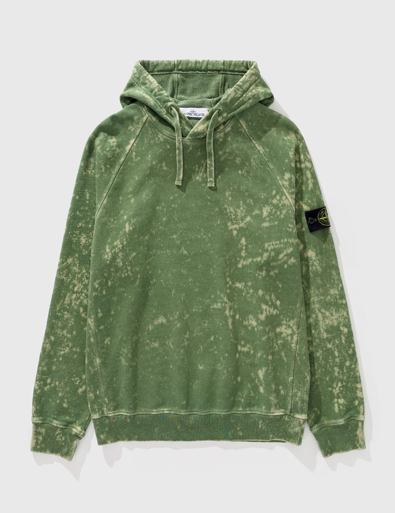 Stone island olive green hoodie hot sale