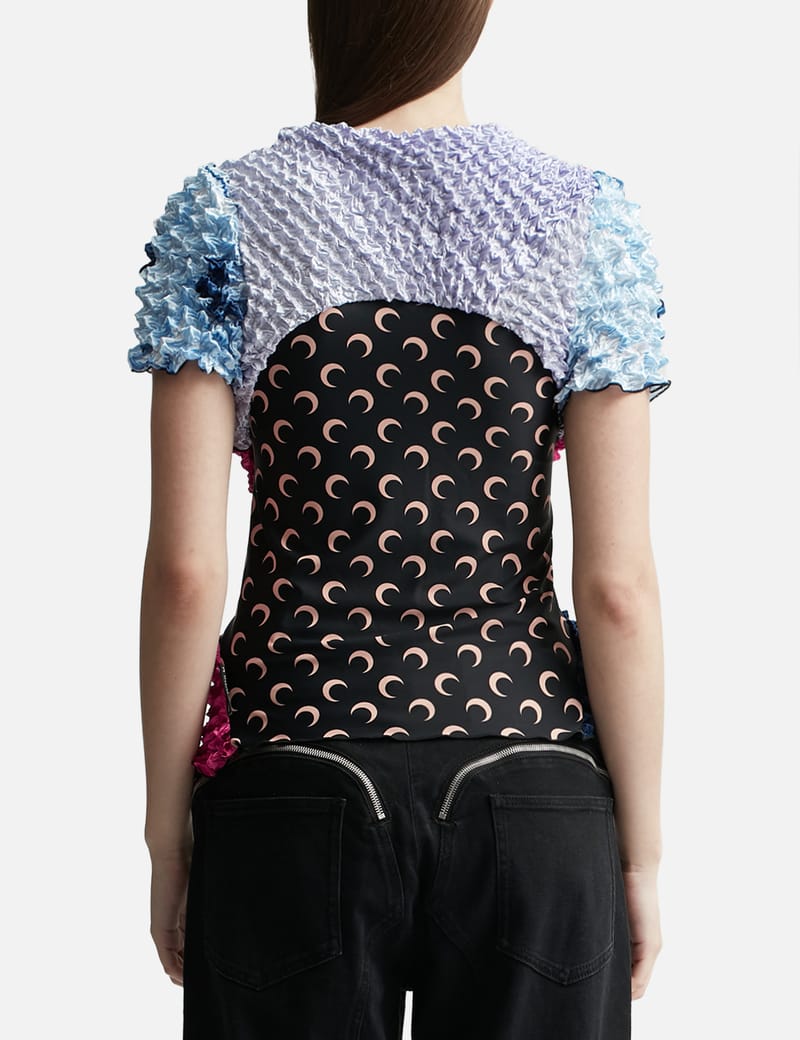 Marine Serre - REGENERATED POP-CORN GATHERED TOP | HBX