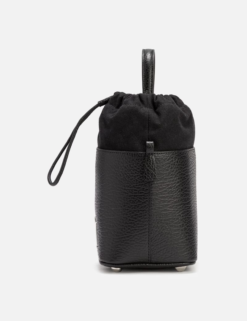 ◆送料・関税込み◆Maison Margiela '5AC' bucket Maison Margiela 5AC レザーバケットバッグ S | ブラック
