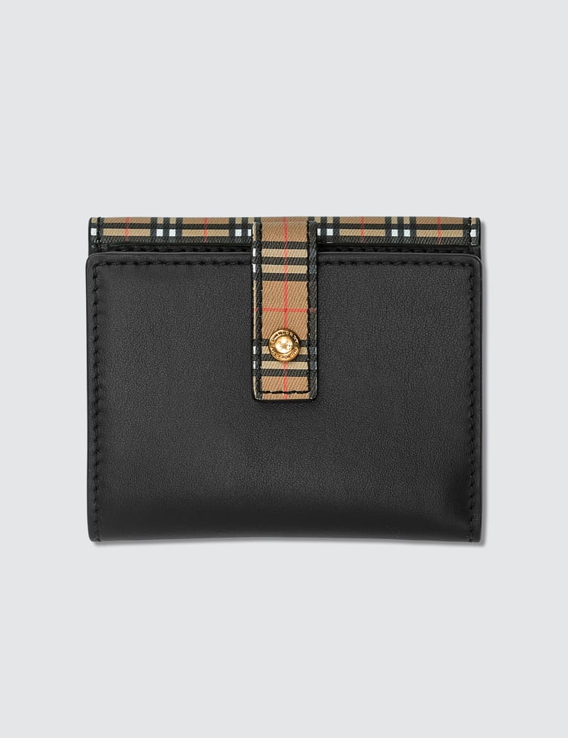 Burberry - Small Scale Check and Leather Folding Wallet