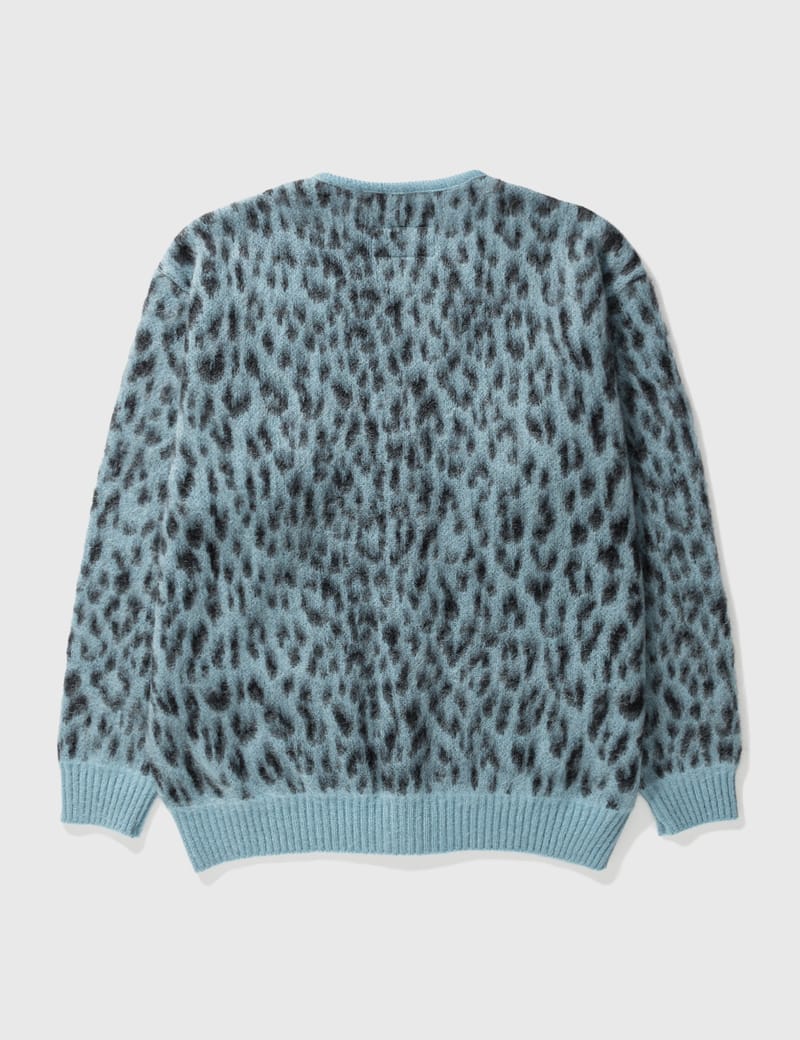 Wacko Maria - LEOPARD MOHAIR CARDIGAN | HBX - Globally Curated 