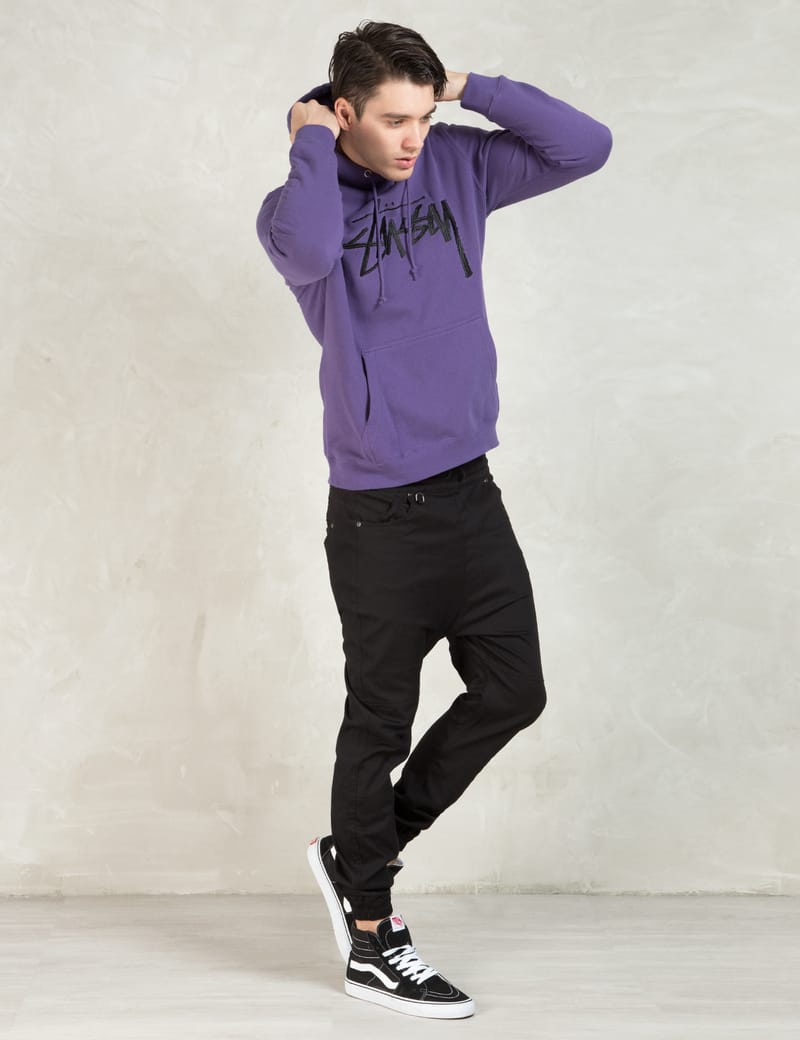 Stüssy - Purple Stock Emb. Hoodie | HBX