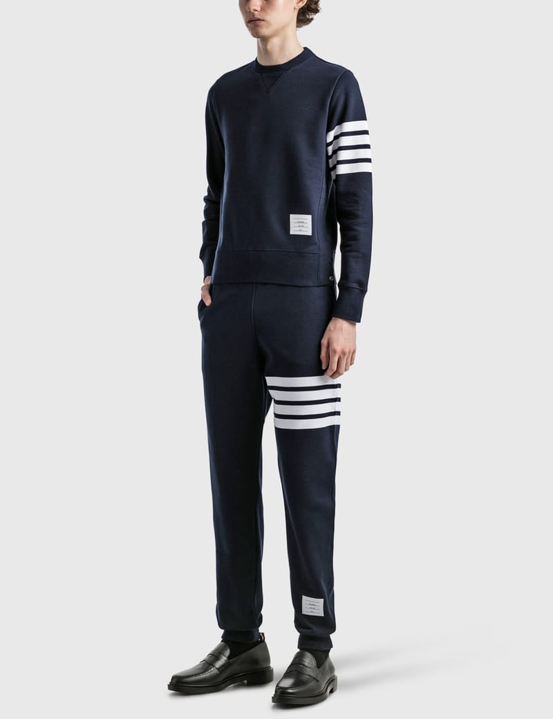 【値下げしました】THOM BROWNE メンズトレーナー ネイビー Thom Browne - Engineered 4-Bar Jersey Sweatshirt | HBX
