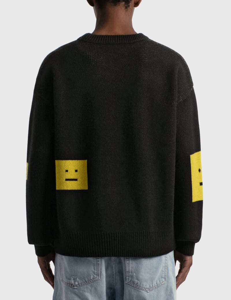 acne studious ニット　evil is life Acne Studios - Nimah Animaton Evil Face Sweater | HBX