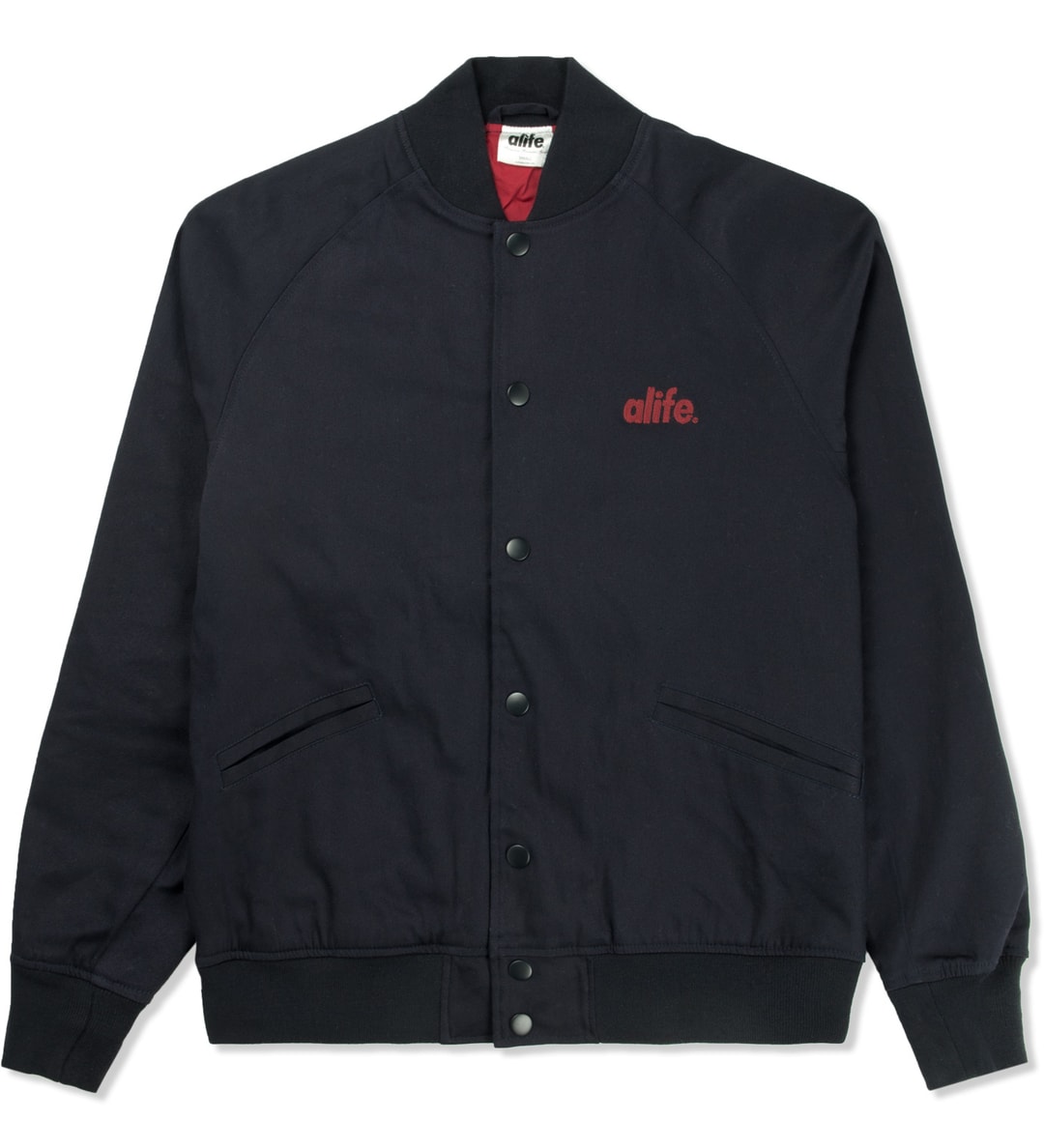 ALIFE - Blue Bareback Varsity Jacket | HBX - Globally Curated Fashion ...