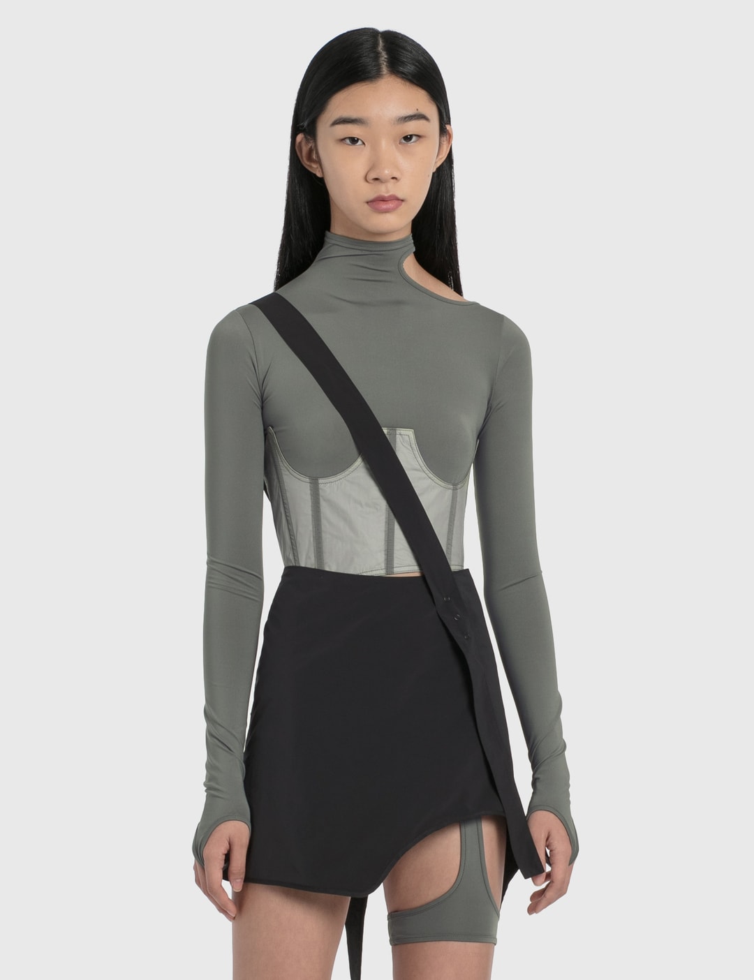 Hyein Seo - Long Sleeve Top With Corset | HBX - Globally Curated ...