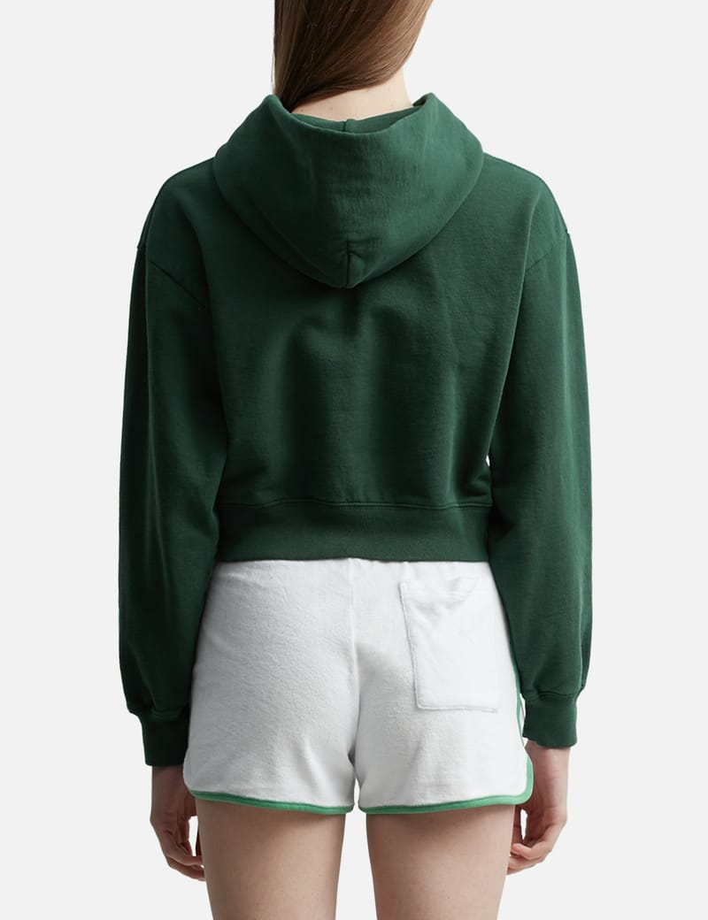 Dark green hot sale cropped hoodie