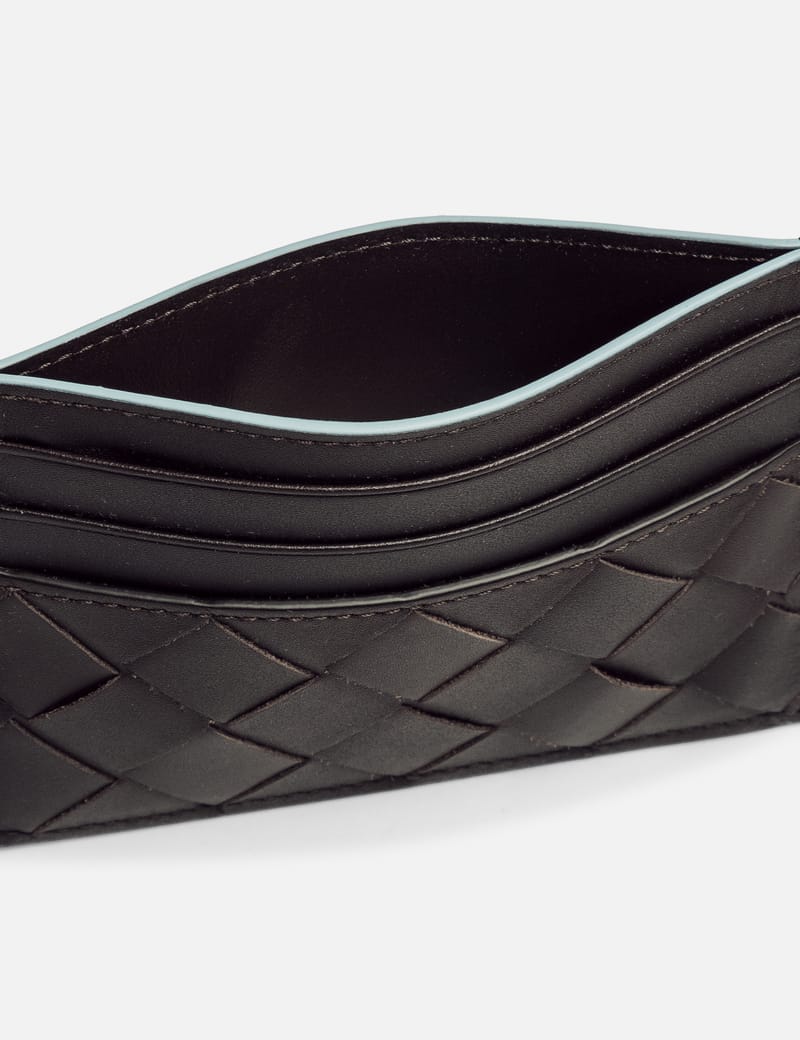 【BOTTEGA VENETA 】INTRECCIATO CARD CASE Bottega Veneta® Men's Intrecciato Flap Card Case in Black