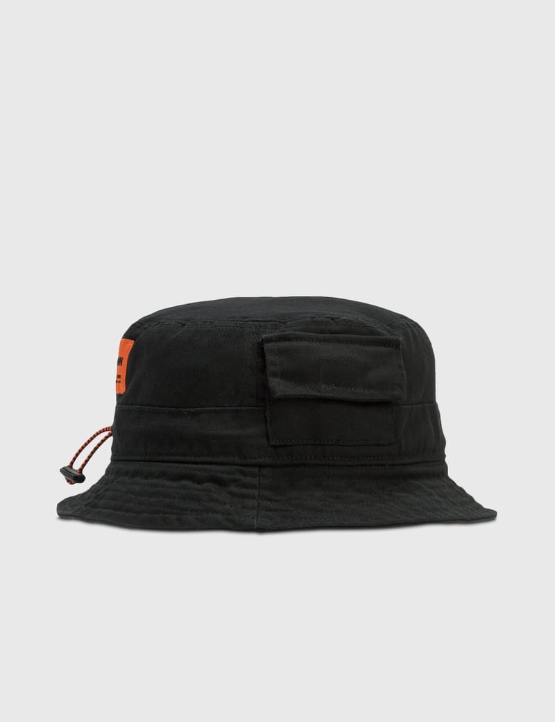 Heron Preston - Logo Patch Bucket Hat | HBX - Globally Heron Preston - Logo Patch Bucket Hat | HBX - Globally