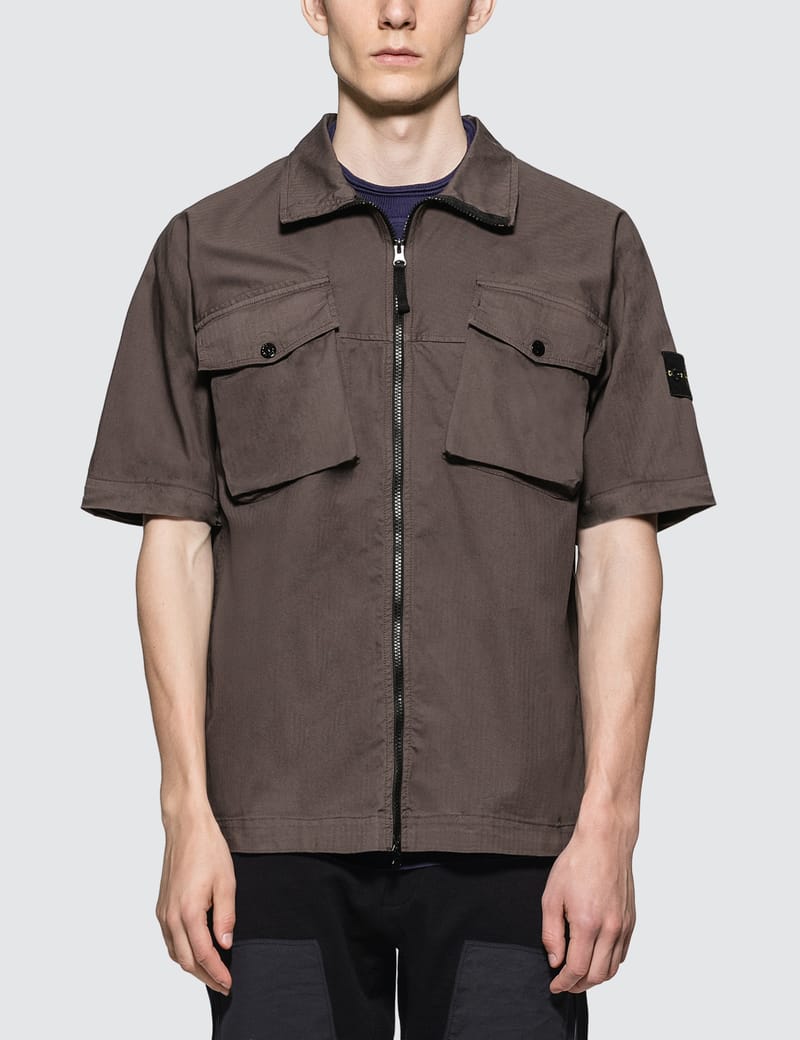 Stone Island - 2-Way Front Zip Overshirt | HBX - Globally Curated