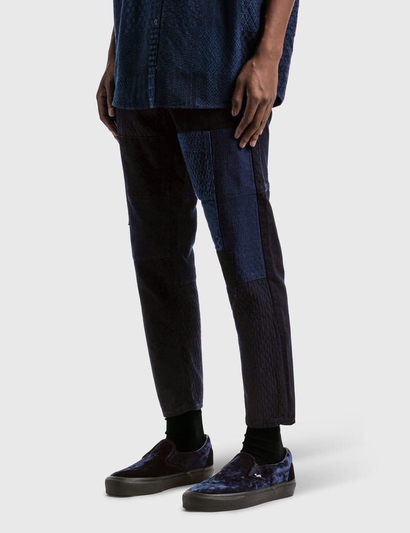 FDMTL - Rinse Boro Patchwork Pants | HBX